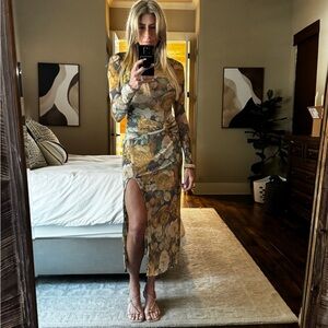 Free People Multicolor Floral Long Sleeve Dress